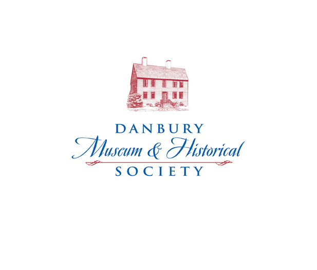 This image shows the Danbury Museum & Historical Society logo design. Before any concepts were developed, extensive research of the museum and local history was conducted to create a solid understanding of the museum. The patriotic red and blue color palette is incorporated into the historical script typography and illustration of the museum to communicate this historically relevant brand. 